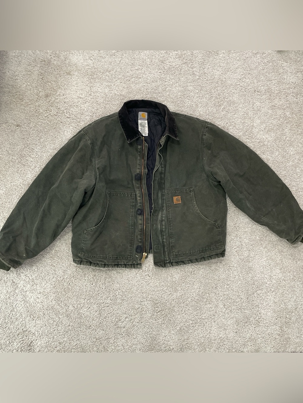 Carhartt Olive Green Jacket Insulated